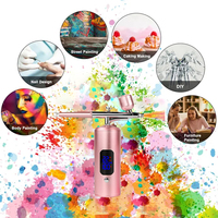 Portable Air Brush Spray Gun Sans Fil Aérographe Compresseur pour Maquillage Nail Art Gâteau Décoration Aérographe Machine pour Brow Tint