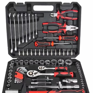 Stock d'usine – Kit d'outils de réparation pour la maison et l'automobile en acier inoxydable de 142 pièces avec mallette rigide, personnalisable OEM, garantie de 3 ans, autres facteurs - Product Image 1