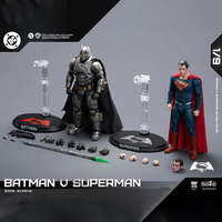 Figura de Acción de Superman Versión Henry y Batman con Armadura Pesada Dañada en Batalla de FondJoy, Escala 1/9, 19 cm/7.5 pulg