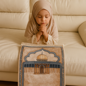 Художественный исламский молитвенный коврик с возможностью выбора размера и ткани, опциональное наполнение из губки для оптовых закупок больших партий молитвенных ковриков - Product Image 3