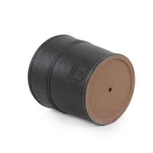 Pot de fleurs en fibre de verre de style américain, finition émaillée, trou de drainage, bronze foncé vintage, Botanica Garden Company London - Product Image 4