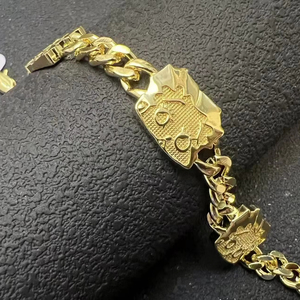 Braccialetti di Gioielleria Personalizzata Placcati in <span class=keywords><strong>Oro</strong></span> 18k con Simpatici Cartoni Animati per Donne, Regalo con Nome - Product Image 1