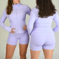 Veste de sport pour femme à manches longues, personnalisable, à séchage rapide, idéale pour la course à pied, le fitness et le yoga