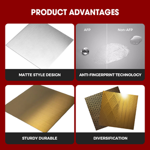 Tôle d'acier inoxydable décorative 8k argent doré noir or rose épais 201 304 316 ASTM - Product Image 4