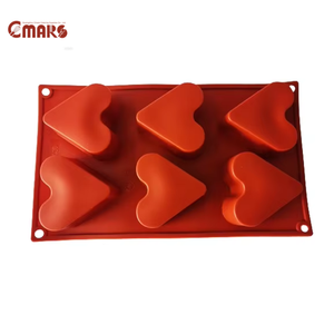 Ensemble de moules en silicone pour pâtisserie, 30x17.5x4cm, 6 cavités (Pyramides, Cœur, Fantaisie), <span class=keywords><strong>petit</strong></span> carré <span class=keywords><strong>Savarin</strong></span> 8 cavités - Product Image 1