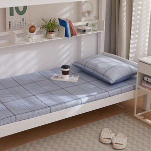 Fournisseur en gros personnalisé des années 40 couleur unie 100% coton protecteur de lit étudiant dortoir literie <span class=keywords><strong>drap</strong></span>-<span class=keywords><strong>housse</strong></span> pour toutes les saisons - Product Image 1