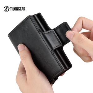 Portefeuille multifonctionnel en cuir TILONSTAR TVC200D avec porte-cartes en métal pop-up double en aluminium - Product Image 2