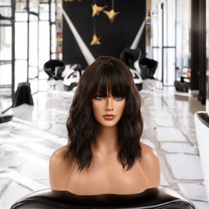 Perruque courte bouclée de style <span class=keywords><strong>bobo</strong></span> tendance et très vendue avec frange droite, adaptée à la vie quotidienne - Product Image 5