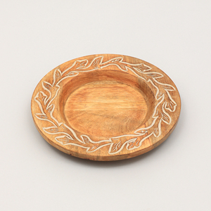 Assiette de service artisanale en bois de 13 pouces, vaisselle artisanale pour les dîners - Product Image 1