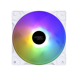 พัดลมระบายอากาศขนาด 120 มม. สีขาว เสียงเบา ประสิทธิภาพสูง เหมาะสำหรับการระบายความร้อนของคอมพิวเตอร์และการระบายอากาศในพื้นที่ต่างๆ - Product Image 1