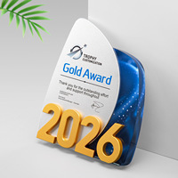 Trophée en cristal personnalisé avec impression couleur numérique avancée 2026 pour événements d'entreprise et célébrations d'anniversaire