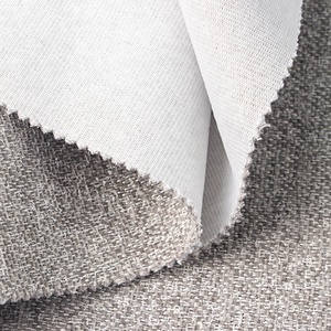 TengHui Nouveau Design Tissu d'Ameublement 100% Polyester Tissé Effet Lin pour Canapés Chaises Meubles Doux avec Doublure Polaire Style Dobby - Product Image 5