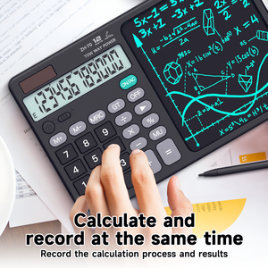 <span class=keywords><strong>Calculatrice</strong></span> scientifique <span class=keywords><strong>graphique</strong></span> de base HS Custom Smart Calculadora, <span class=keywords><strong>calculatrice</strong></span> à 12 chiffres avec bloc-notes, alimentée par énergie solaire - Product Image 5