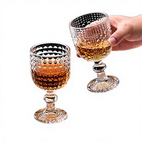 Verres à vin rétro écologiques en gros, style européen, gobelets à vin blanc et spiritueux, en verre fabriqué à la machine, 300 ml, pour les fêtes