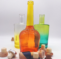Bouteilles en verre vides de couleurs de mélange de conception unique pour la bouteille en verre de vodka/brandy/whisky/tequila/gin de spiritueux