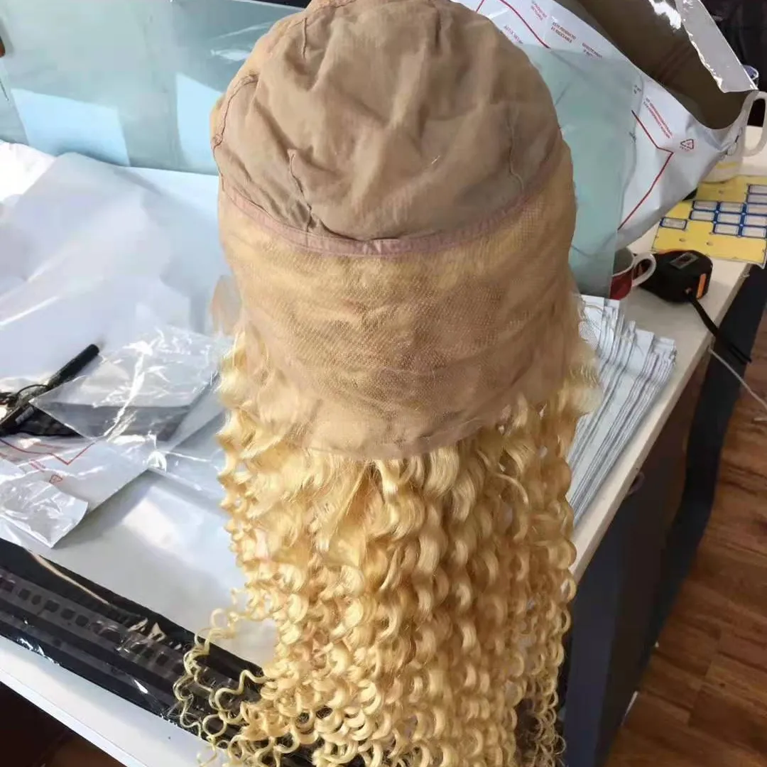 -Amara-perruque complète en dentelle 2023, cheveux humains ondulés, avec baby hair, 22 pouces, commerce, en stock, 613