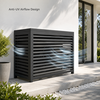 Cage de protection pour pompe à chaleur, en aluminium moderne, pour climatiseur, enceinte sécurisée pour unité, tailles personnalisables, pour la maison