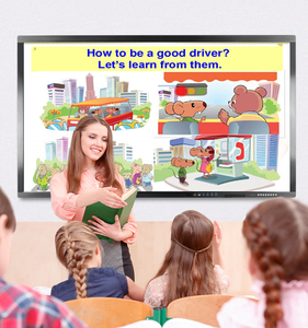 Tableau blanc interactif 86 pouces 4K avec 20 points tactiles, écran LCD, système d'exploitation Android, montage mural pour les réunions de conférence, l'éducation scolaire - Product Image 3