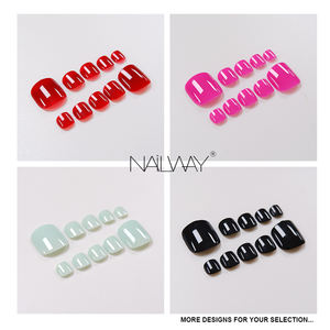 Nude White Square Rose <strong>Design</strong> <strong>French</strong> Tips Press on Toenails Glossy Summer Acrylic False Beautiful <strong>Toe</strong> Static <strong>Nails</strong> - Product Image 6