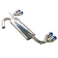 Système d'échappement Catback poli ou bleu brûlé avec quatre sorties pour Hyundai Genesis 2009-2014