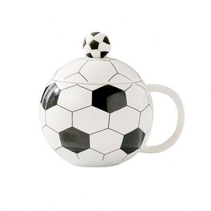 Football Soccer Ceramic Mug With Lid Sports Fan Cup Planet Pattern Coffee Mug for Daily Use Gift and Promotion - Product Image 5