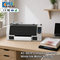 Imprimante DTF KECAI OEM A3 30cm compacte de bureau avec encre blanche intégrée et moteur d'agitation pour impression textile – Stampante DTF