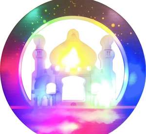 2025 nouveau Eid Mubarak décoration lumière LED étoile lune pendentif <span class=keywords><strong>château</strong></span> en forme de lumières suspendues - Product Image 2