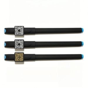 Stylo gel promotionnel noir pour entreprises avec impression de code QR, stylo publicitaire personnalisé avec logo pour cadeaux marketing médical - Product Image 3