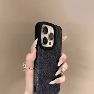 Funda de Teléfono de Cuero Artificial con Relieve de Lujo para iPhone, Carcasa Protectora a Prueba de Golpes con Diseño de Diamantes - Product Image 6