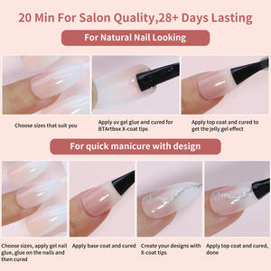 Mixed Procurement Low Price High Quality Removable Luxury Press on <b>Nails</b> Gradient Press on <b>Nails</b> Handmade Press on <b>Nails</b> <b>Kit</b> - Product Image 5