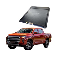 Couverture de benne de camion rétractable manuelle imperméable en alliage d'aluminium verrouillable pour pick-up 4x4