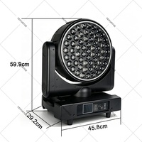 FEIYUEYUE DMX 61x30W RGBW 4-en-1 + 366x0.2W RGB Aura LED Moving Head Zoom Wash Light CRI 96 Ra96 pour éclairage de scène