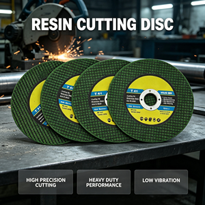 Disque abrasif de 107 mm pour métal, acier inoxydable, agent de liaison en résine, moyen, durable, disque de coupe, oxyde d'aluminium - Product Image 1