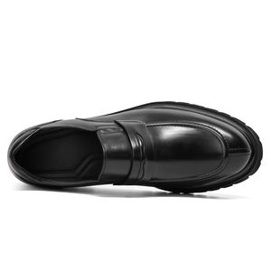 Nuevos zapatos de hombre clásicos hechos a mano de cuero de alta calidad zapatos elevadores altura creciente <span class=keywords><strong>8cm</strong></span> zapatos elevadores mocasines - Product Image 3