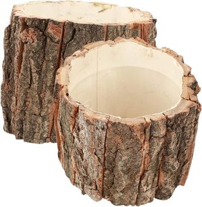 Mộc Mạc Trong Nhà Nhà Bonsai Nồi Gỗ Hoa Container Với Vỏ Cây Nhỏ Bằng Gỗ Vỏ Cây Gỗ Trồng Cho Ngoài Trời Ứng Dụng - Product Image 3