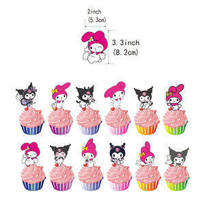 การตกแต่งพื้นหลังรูปการ์ตูน Kuromi ธงประดับบนเค้กสำหรับงานเลี้ยงวันเกิดสำหรับเด็กผู้หญิง - Product Image 3