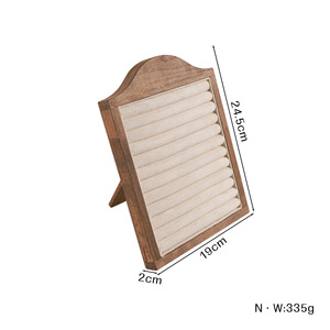 Elegante Espositore Verticale per Orecchini in Legno Massello Color Noce per Gioiellerie - Product Image 5