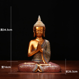 Estatua de <span class=keywords><strong>Buda</strong></span> Tailandés de Resina Grande al por Mayor de Fábrica, Decoración para Sala de Estar, Estudio, Spa y Restaurante del Sudeste Asiático - Product Image 6