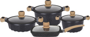 Ensemble d'ustensiles de cuisine antiadhésifs de haute qualité, 8 pièces, casseroles modernes <span class=keywords><strong>en</strong></span> marbre compatibles avec <span class=keywords><strong>le</strong></span> <span class=keywords><strong>verre</strong></span> et l'aluminium pour <span class=keywords><strong>le</strong></span> <span class=keywords><strong>gaz</strong></span> - Product Image 3
