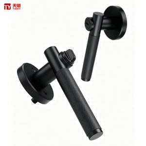 Tianyi Elegant Polished Chrome Handle Set with Custom Round <b>Knob</b> Single Cylinder Deadbolt Entry <b>Door</b> Lock Hardware - Product Image 1