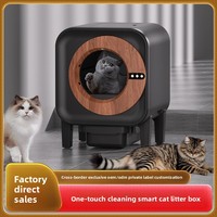 Bac à litière intelligent WiFi pour chat, contrôle par application, ventilation forcée, purification de l'air, nettoyage automatique en un clic, entièrement automatique, en métal