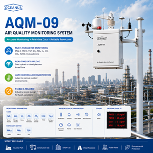 Sistema de Monitoreo de Calidad del Aire Industrial para Exteriores AQM-09, Analizador Multigas PM2.5 PM10 CO2 SO2 NO2 O3 IP54 AQM-09 Equipado con H - Product Image 3