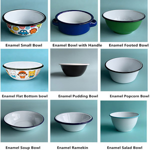 Ciotola Grande in Metallo Smaltato Bianco, Resistente e Riutilizzabile, per Frutta, Cibo e Insalata, Design Personalizzato per Campeggio e Attività all'Aperto - Product Image 2