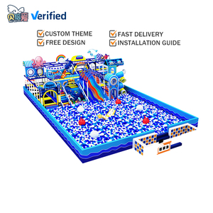 BEIBEIAI parc de labyrinthe à thème océanique le plus populaire enfants jeux d'intérieur terrain de jeu château équipement de terrain de jeu grands toboggans - Product Image 1