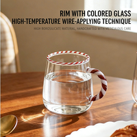 Mug à café en verre borosilicate 430 ml, design unique avec bords en spirale, décorations personnalisées, compatible lave-vaisselle et micro-ondes, nouveauté pour le bureau, vente en gros