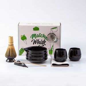 Juego de Tazas de Matcha de Porcelana Chaozhou de 450 ml y 90 ml, Resistentes al Calor, Accesorios para la Ceremonia del Té, Cerámica Blanca - Product Image 3