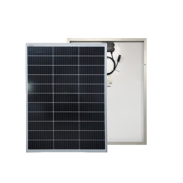 Monocrystalline Silicon Solar Panel 100W 18V for Household Power Generation and 12V Battery Charging