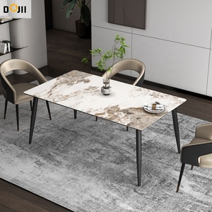 Cổ Thiêu Kết Đá Bàn Mở Rộng Gốm Bàn Ăn Với Bàn Màu Đen Chân Cho Nhà Bếp Bàn Ăn Sáng <span class=keywords><strong>Nook</strong></span> Đồ Nội Thất - Product Image 4