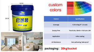 Peinture acrylique QIANGWEI, vente en gros d'usine, peinture écologique inodore pour la <span class=keywords><strong>maison</strong></span>, <span class=keywords><strong>couleur</strong></span> personnalisée, peinture murale intérieure à base d'eau, revêtement latex - Product Image 2