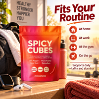 Gummies de vitalité masculine haute puissance avec piment et maca – Complément alimentaire végétal pour l'équilibre hormonal – OEM & ODM